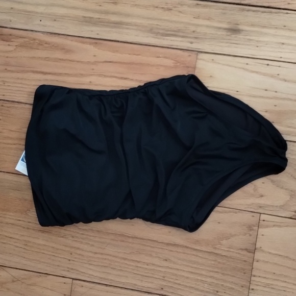 NWT J. Crew Ruched Bandeau black ruched one piece Sz XS - Picture 7 of 16